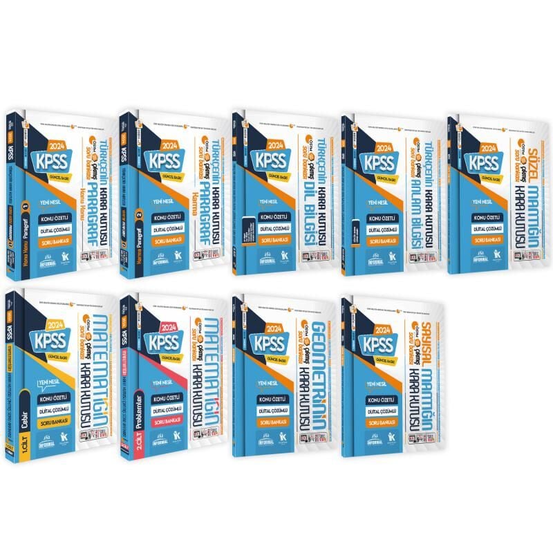 KPSS Kara Kutu Genel YETENEK Altın Set Konu Ö. Çözümlü 9lu ÖSYM Çıkmış Soru Bankası