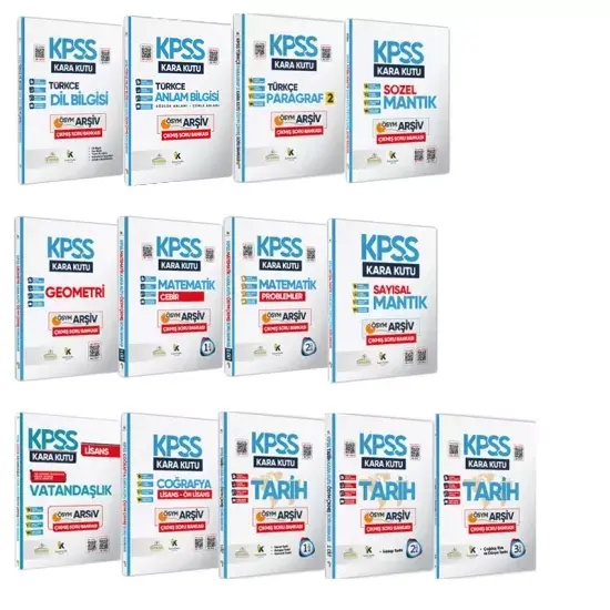 KPSS Kara Kutu Genel Yetenek-Kültür ALTIN PAKET Set D. Çözümlü Konu Özetli Soru Bankası