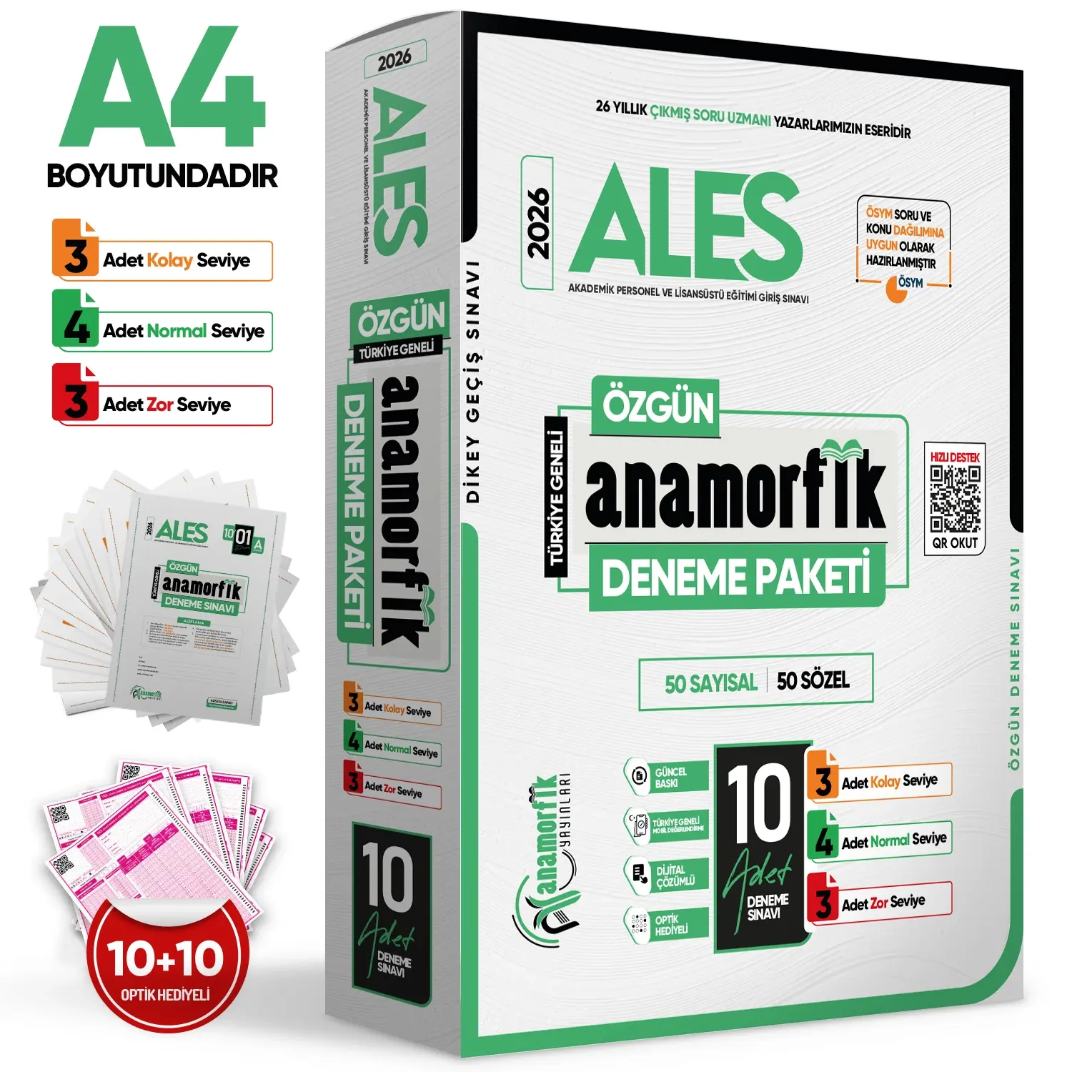 2026 ALES 10lu Güncel Deneme Paketi Çözümlü Türkiye Geneli Değerlendirme (Dershanelerde Uygulanan)