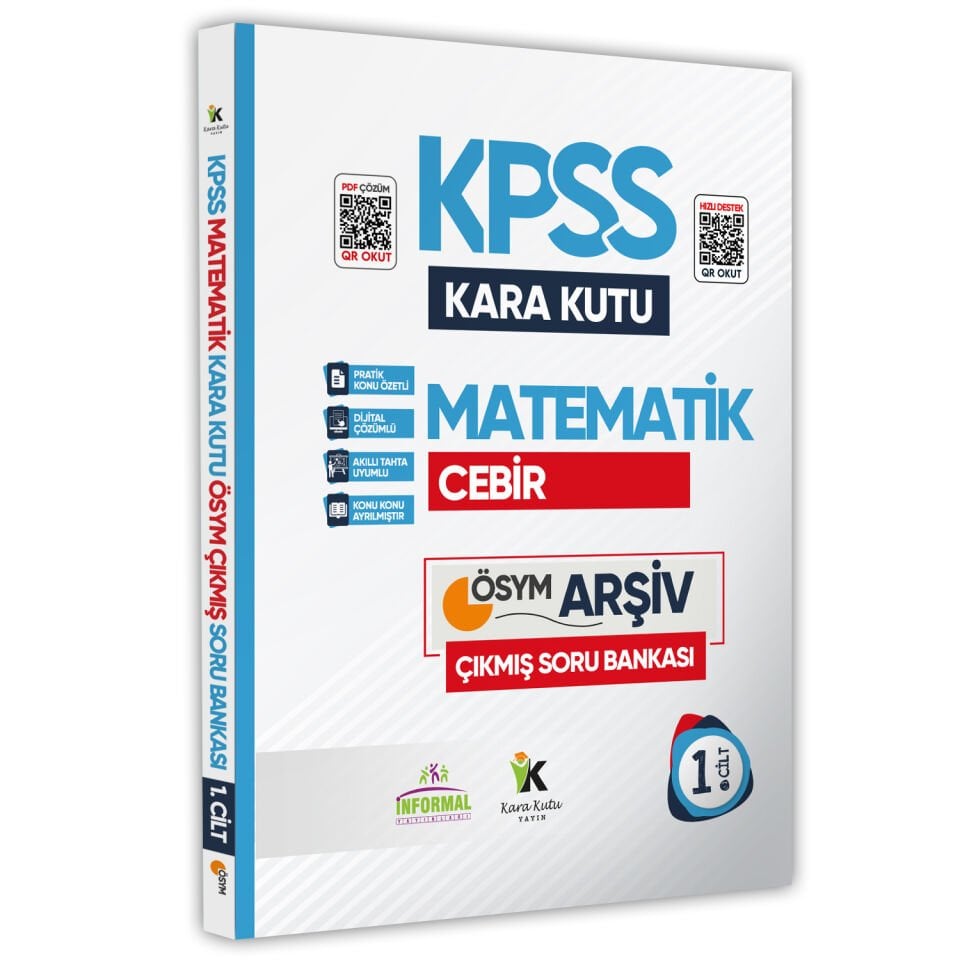 KPSS Matematik Kara Kutu 1.Cilt En Kapsamlı Çıkmış Soru Bankası Konu Özetli Dijital Çözümlü