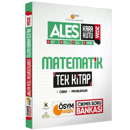 2026 ALES Kara Kutu Matematik TEK KİTAP ÖSYM Arşiv Çıkmış Soru Bankası Konu Özetli Dijital Çözümlü
