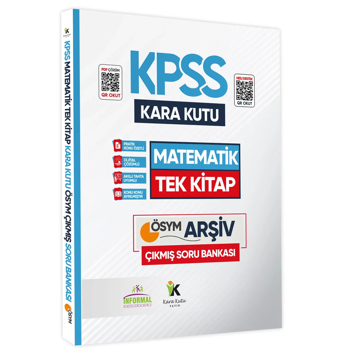 KPSS Matematik Kara Kutu TEK KİTAP Dijital Çözümlü Konu Özetli ÖSYM Çıkmış Soru Bankası