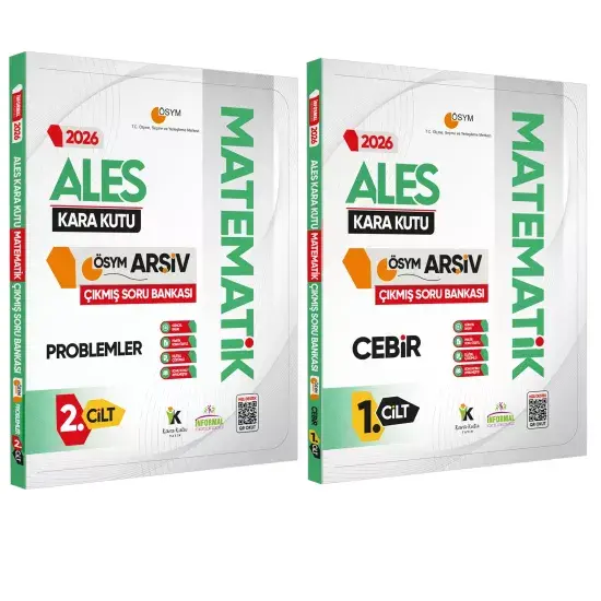 2026 ALES MATEMATİK Kara Kutu 1.-2.Cilt ÖSYM Çıkmış Soru Bankası 2li Set Konu Özetli Dijital Çözümlü