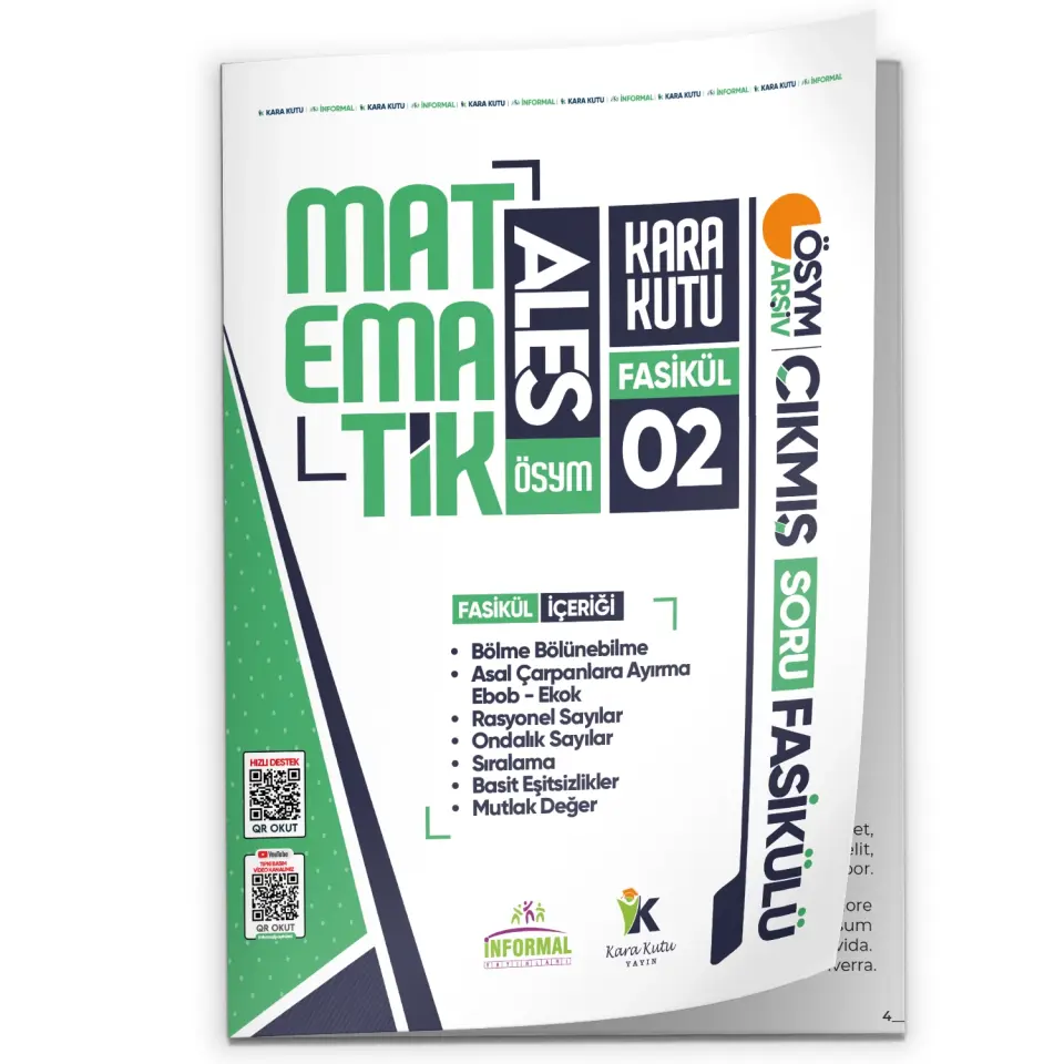 2026 ALES Matematik Kara Kutu 2.Fasikül ÖSYM Çıkmış Soru BÖLME BÖLÜNEBİLME MUTLAK DEĞER Modüler Set