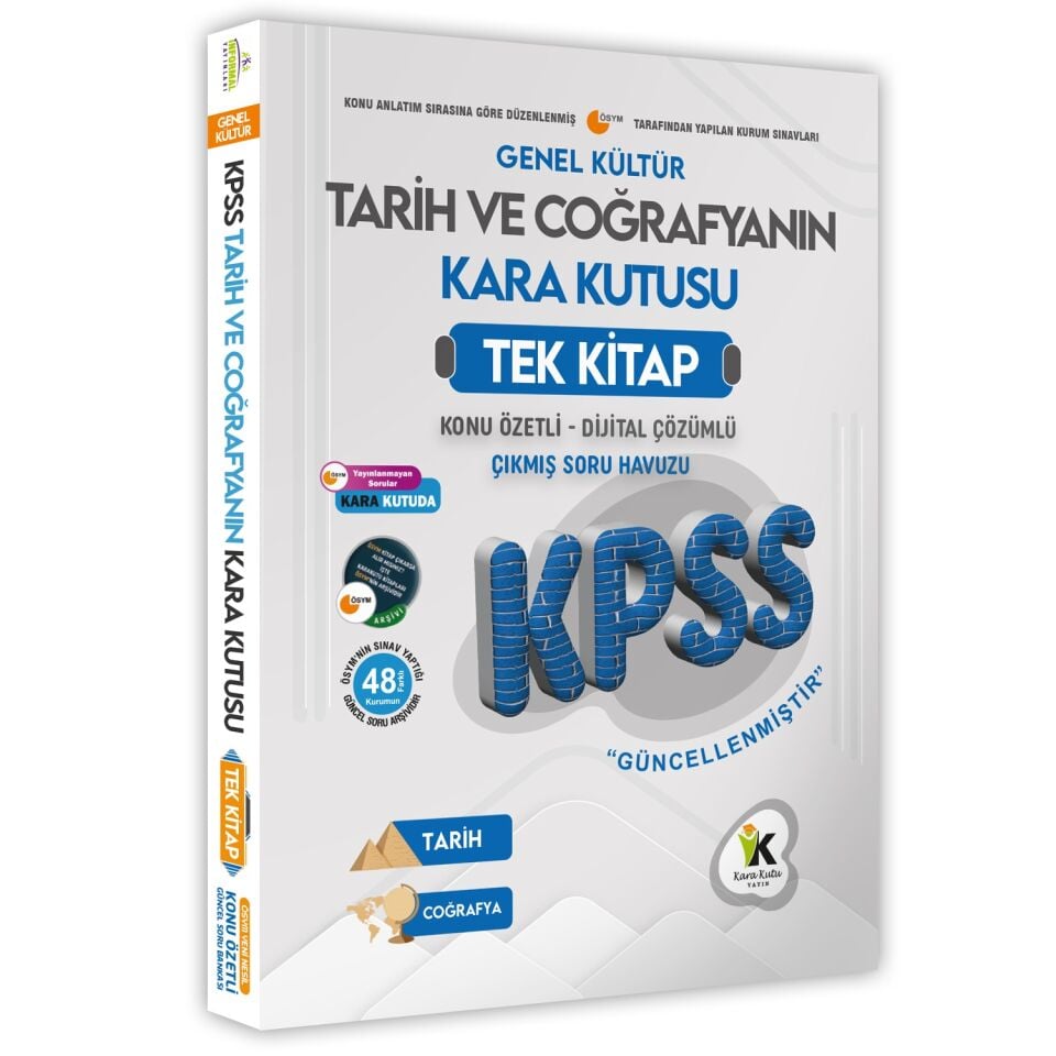 Kpss Önlisans/Ortaöğretim GK Tarih ve Coğrafyanın Kara Kutusu En Kapsamlı Çıkmış Soru B.  Çözümlü