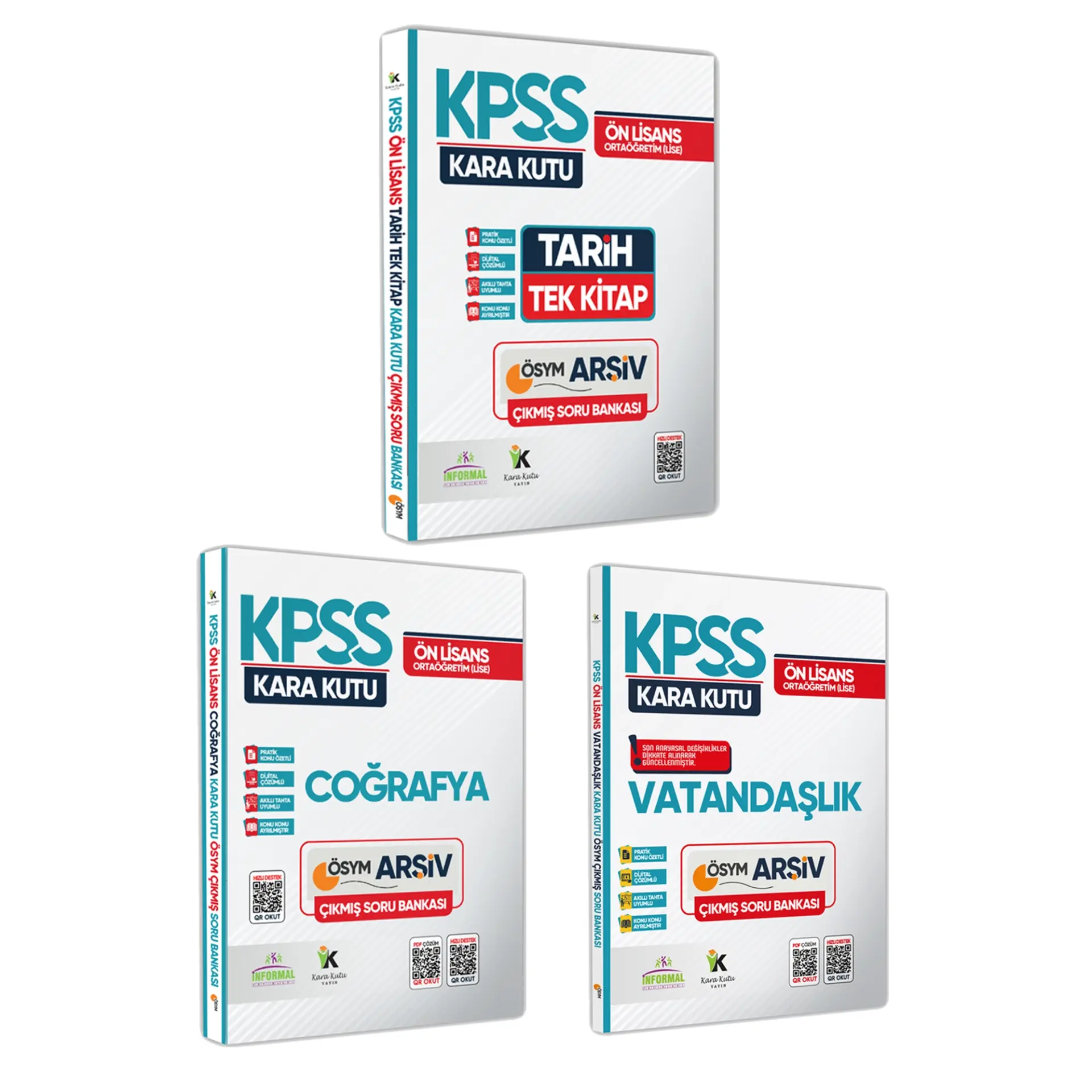 KPSS Önlisans/Ortaöğretim Kara Kutu Genel Kültür TEKLİ KİTAP SET Çıkmış Soru Bankası Dijital Çözümlü