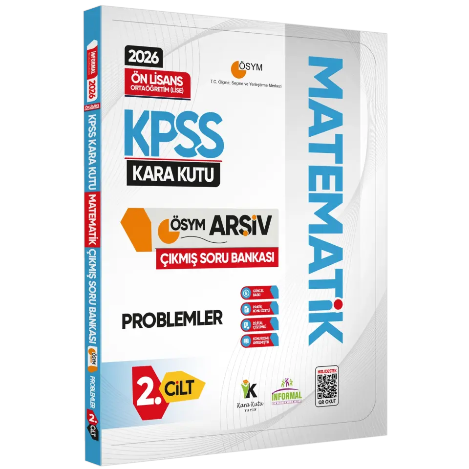 KPSS Önlisans/Ortaöğretim Kara Kutu PARAGRAF ve PROBLEMLER ÖSYM Çıkmış Soru Bankası 2li Set Çözümlü