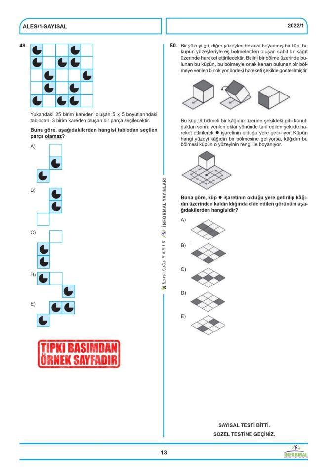 2026 ALES ÖSYM Tıpkı Basım Çıkmış Soru 12li Deneme Paketi Video ve Dijital Çözümlü Türkiye Geneli