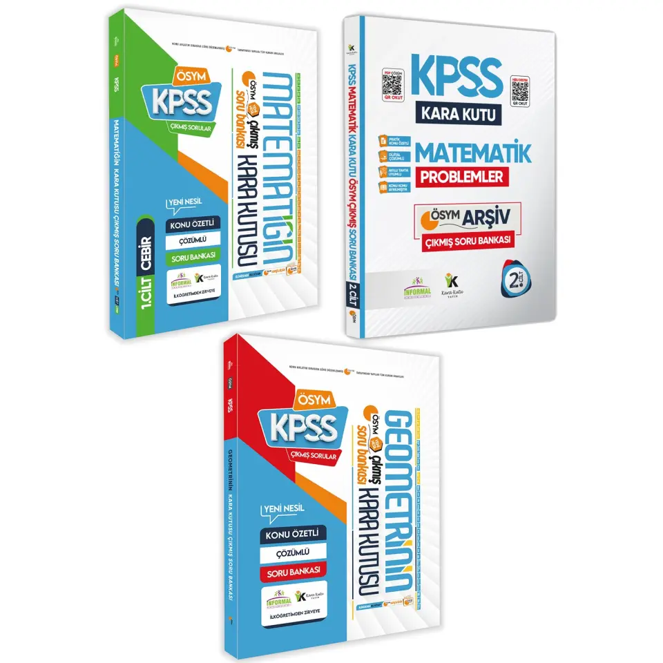 KPSS Önlisans/Ortaöğretim Matematik 1.-2.Cilt ve Geometrinin Kara Kutusu En Kapsamlı SB Altın Set