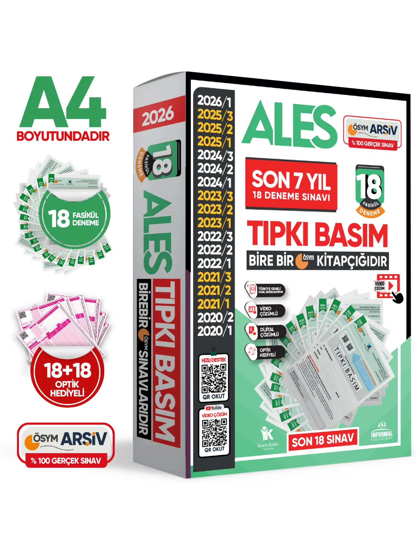 2026 ALES ÖSYM Tıpkı Basım Çıkmış Soru 18li Deneme Paketi Video/PDF Çözüm Türkiye Geneli
