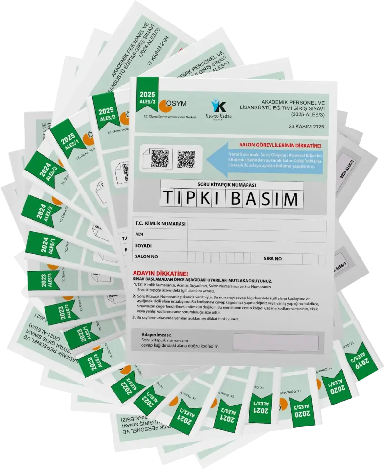 2026 ALES ÖSYM Tıpkı Basım Çıkmış Soru 18li Deneme Paketi Video ve Dijital Çözümlü Türkiye Geneli