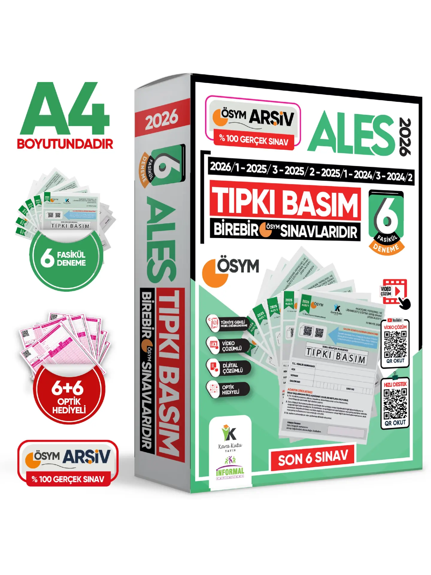 2026 ALES ÖSYM Tıpkı Basım Çıkmış Soru 6lı Deneme Paketi Video/PDF Çözüm Türkiye Geneli