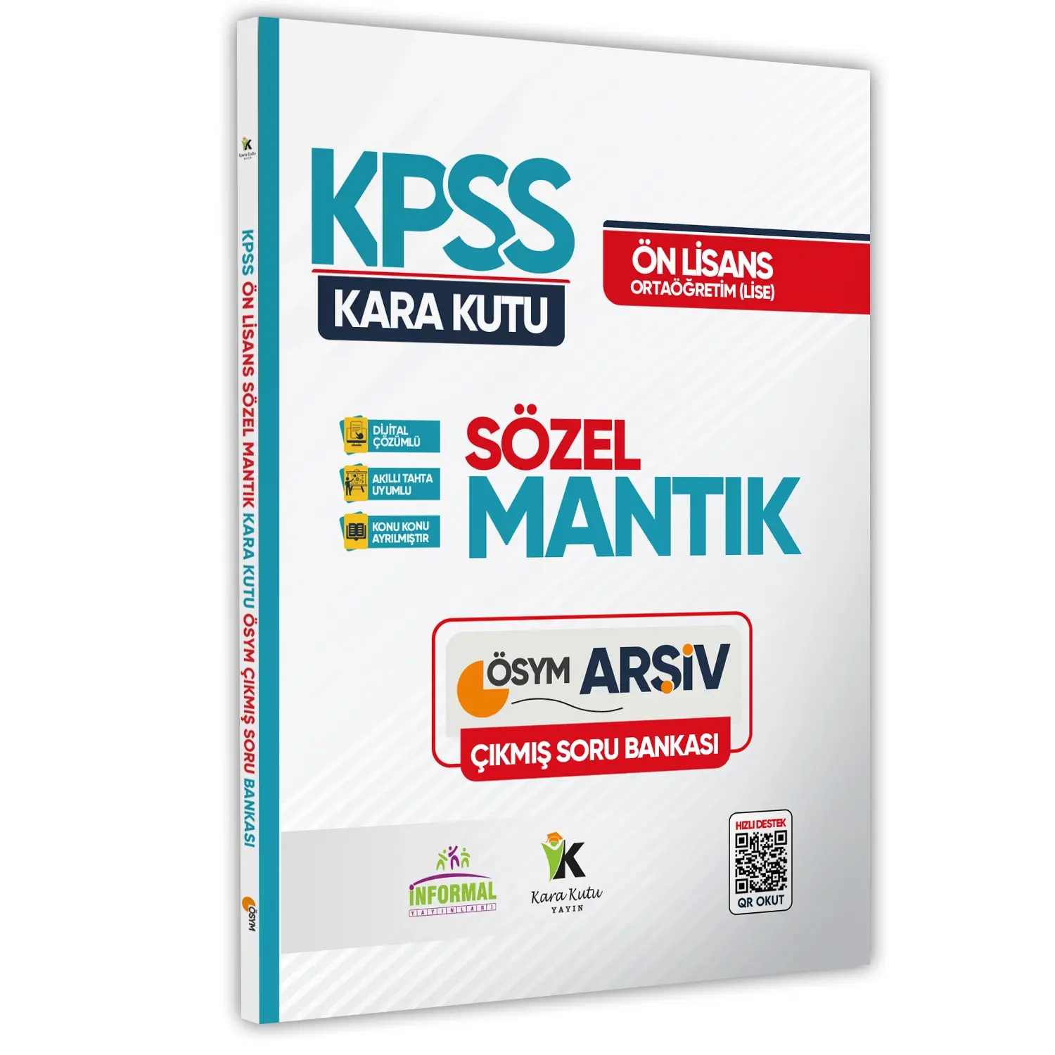 KPSS Önlisans/Ortaöğretim Sözel Mantık Kara Kutu Konu Özetli Dijital Çözümlü Soru Bankası