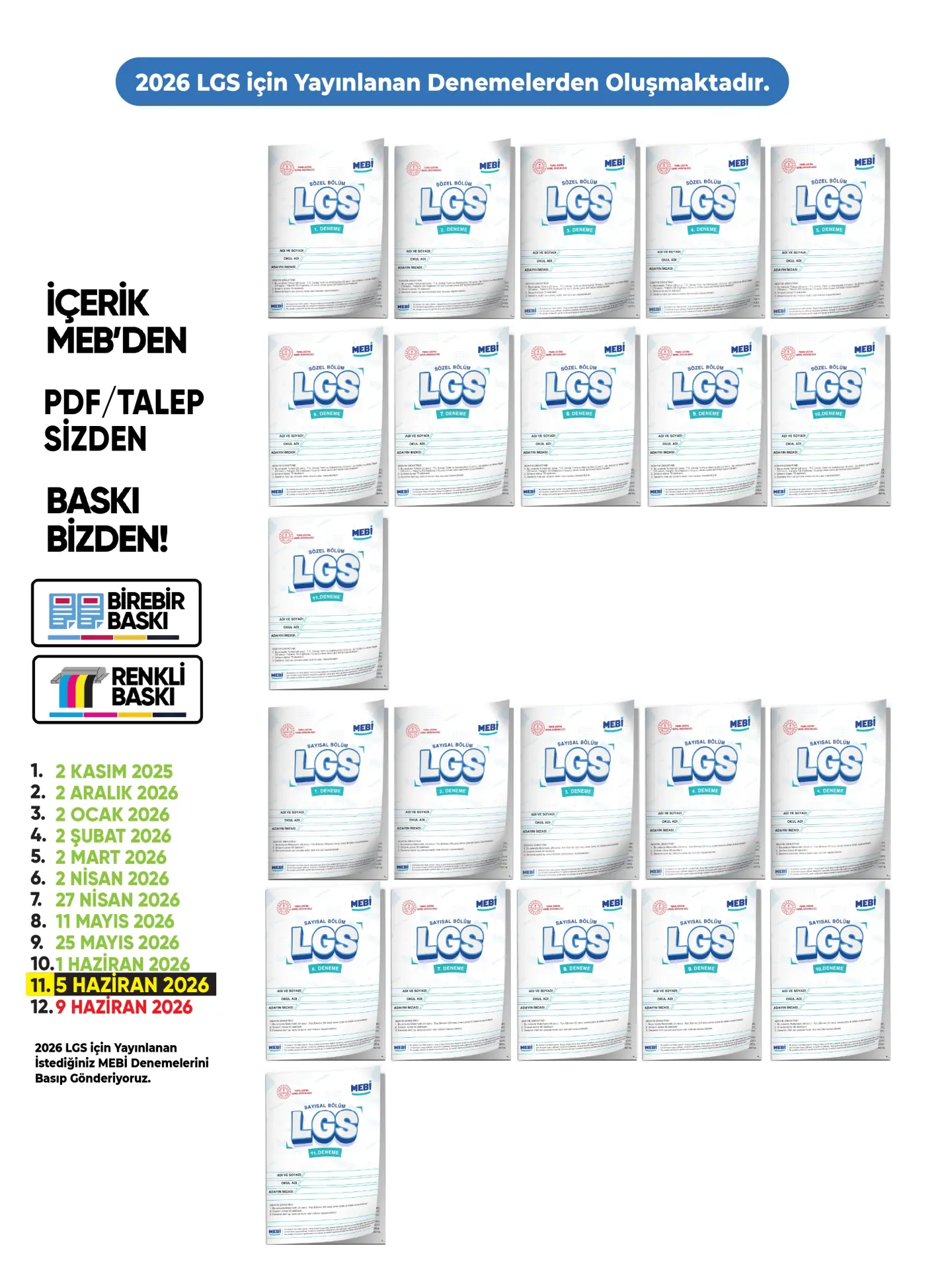 2026 LGS 8.Sınıf MEBi ONLİNE 1.2.3.4.5.6.7.8.9.10.11. Deneme Türkiye Geneli Paket PDF BASKI ÜCRETİ