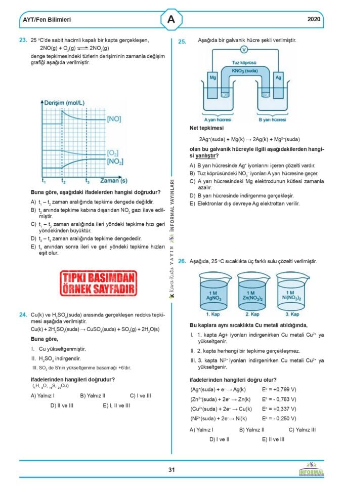 2026 AYT (SAY-SÖZ-TM) ÖSYM Çıkmış Soru Tıpkı Basım 9lu Deneme Paketi T.G. Video ve Dijital Çözümlü