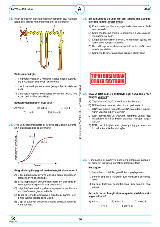 2026 AYT (SAY-SÖZ-TM) ÖSYM Çıkmış Soru Tıpkı Basım 9lu Deneme Paketi T.G. Video ve Dijital Çözümlü