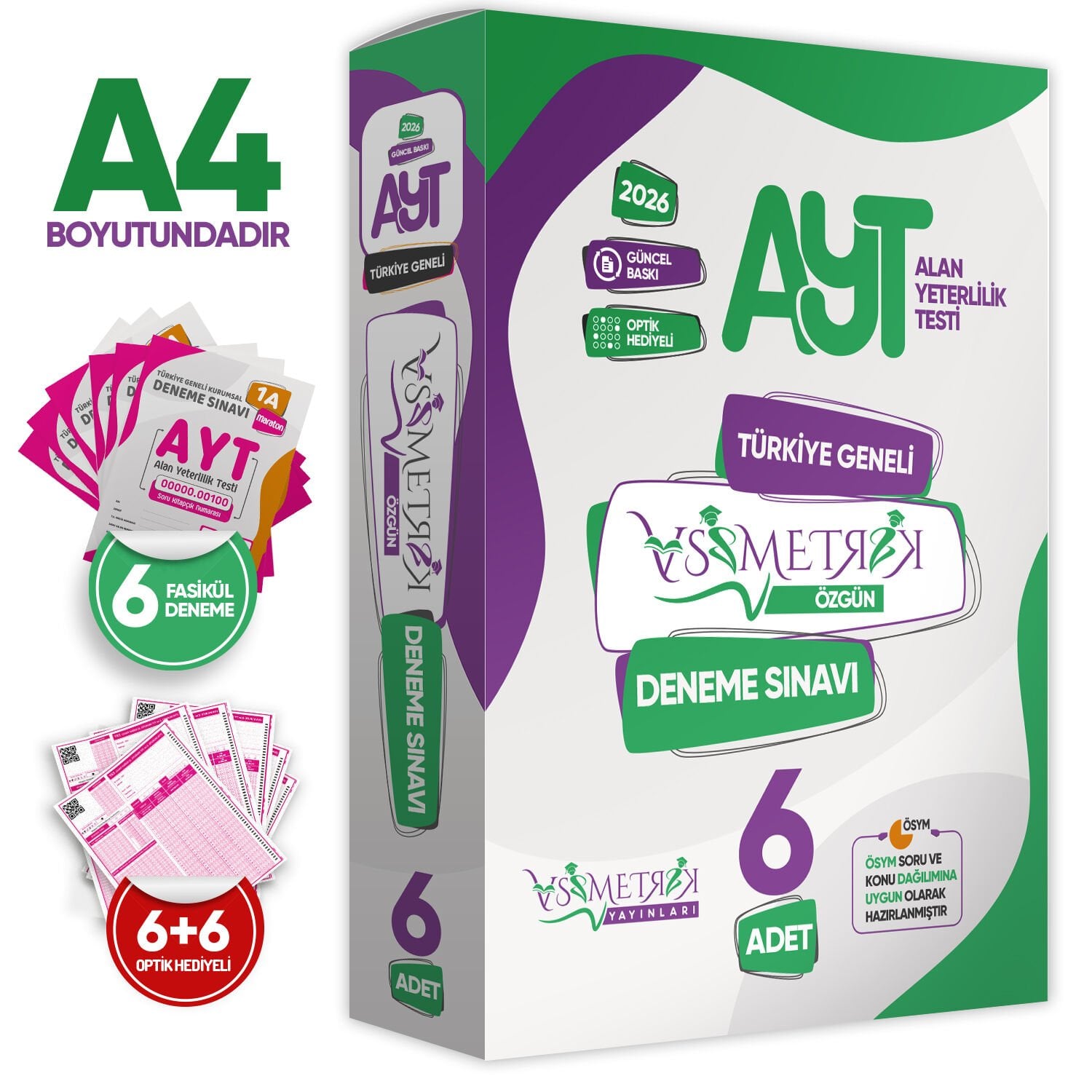 2026 AYT Asimetrik Deneme Paketi 6lı Türkiye Geneli Değerlendirmeli Özgün Güncel Paket Deneme Sınavı