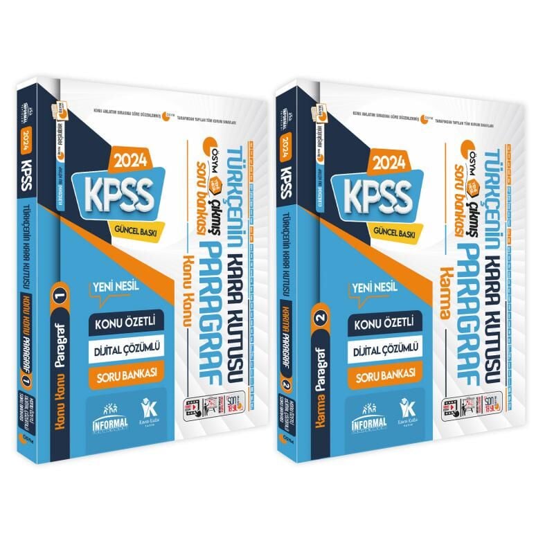 KPSS Paragrafın Kara Kutusu Çözümlü Konu Özetli ÖSYM Çıkmış Soru Bankası 2Lİ SET