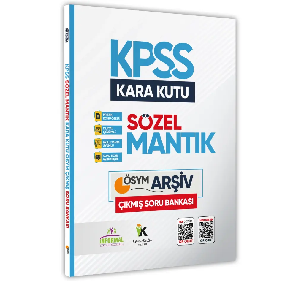 KPSS Sayısal VE Sözel Mantık Kara Kutu Dijital Çözümlü ÖSYM Çıkmış Soru Bankası Çözümlü