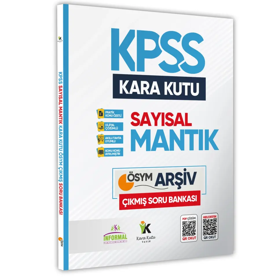 KPSS Sayısal VE Sözel Mantık Kara Kutu Dijital Çözümlü ÖSYM Çıkmış Soru Bankası Çözümlü
