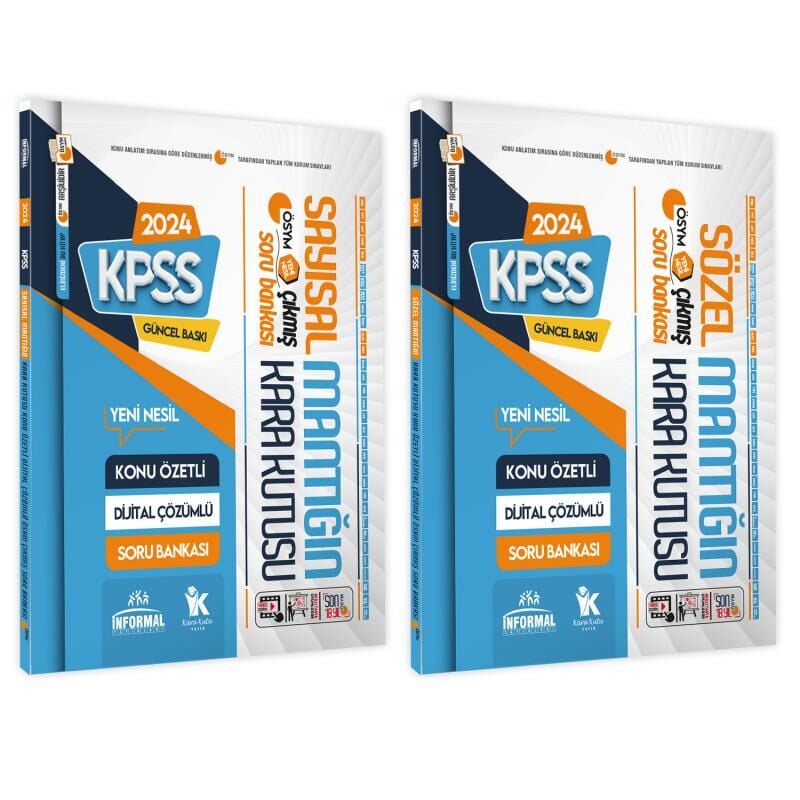 KPSS Sayısal ve Sözel Mantık Kara Kutu Konu Özetli Dijital Çözümlü ÖSYM Çıkmış Soru Bankası