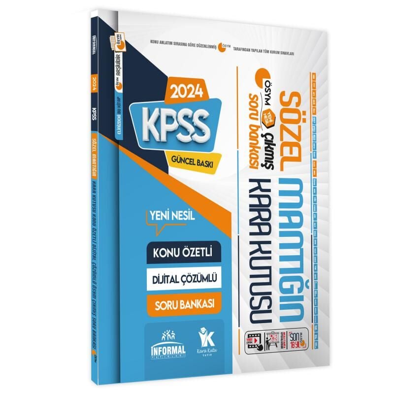 KPSS Sayısal ve Sözel Mantık Kara Kutu Konu Özetli Dijital Çözümlü ÖSYM Çıkmış Soru Bankası