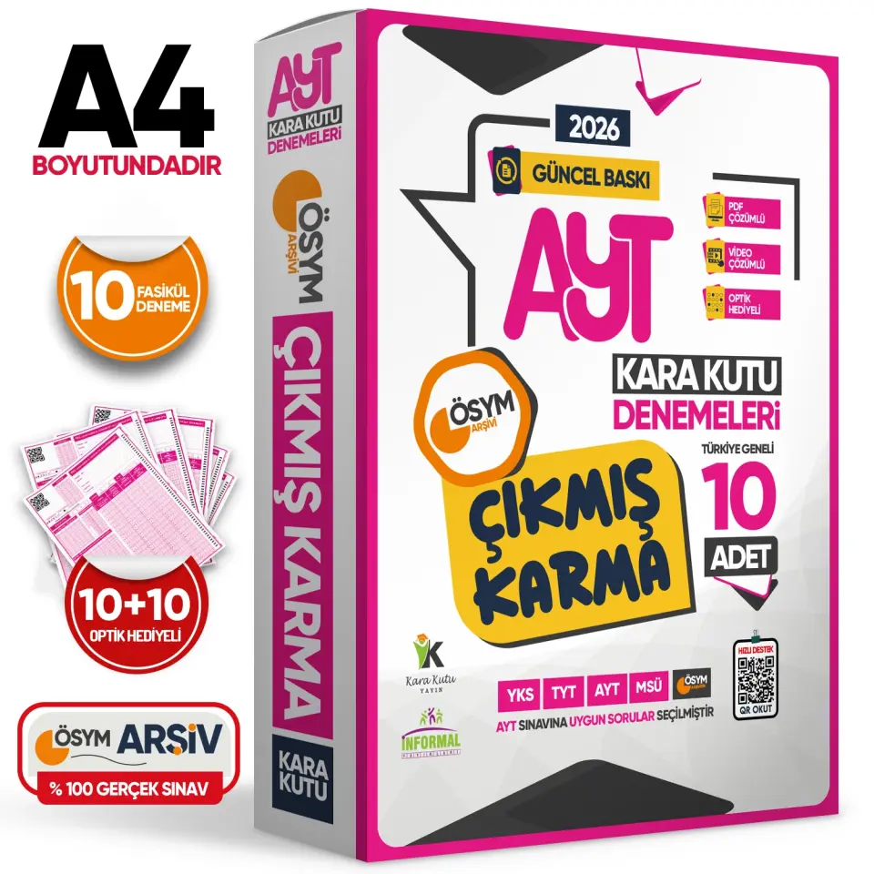 2026 AYT ÖSYM Çıkmış Karma Kara Kutu Sayısal-Eşit Ağırlık Deneme Paketi 10lu TG Dijital Çözümlü