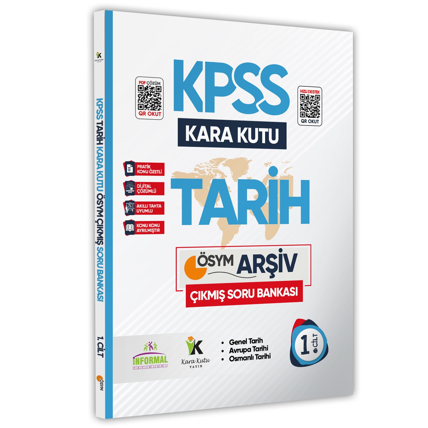 KPSS Tarihin Kara Kutusu 1.Cilt ÖSYM Çıkmış Soru Havuzu Bankası Konu Özetli Dijital Çözümlü