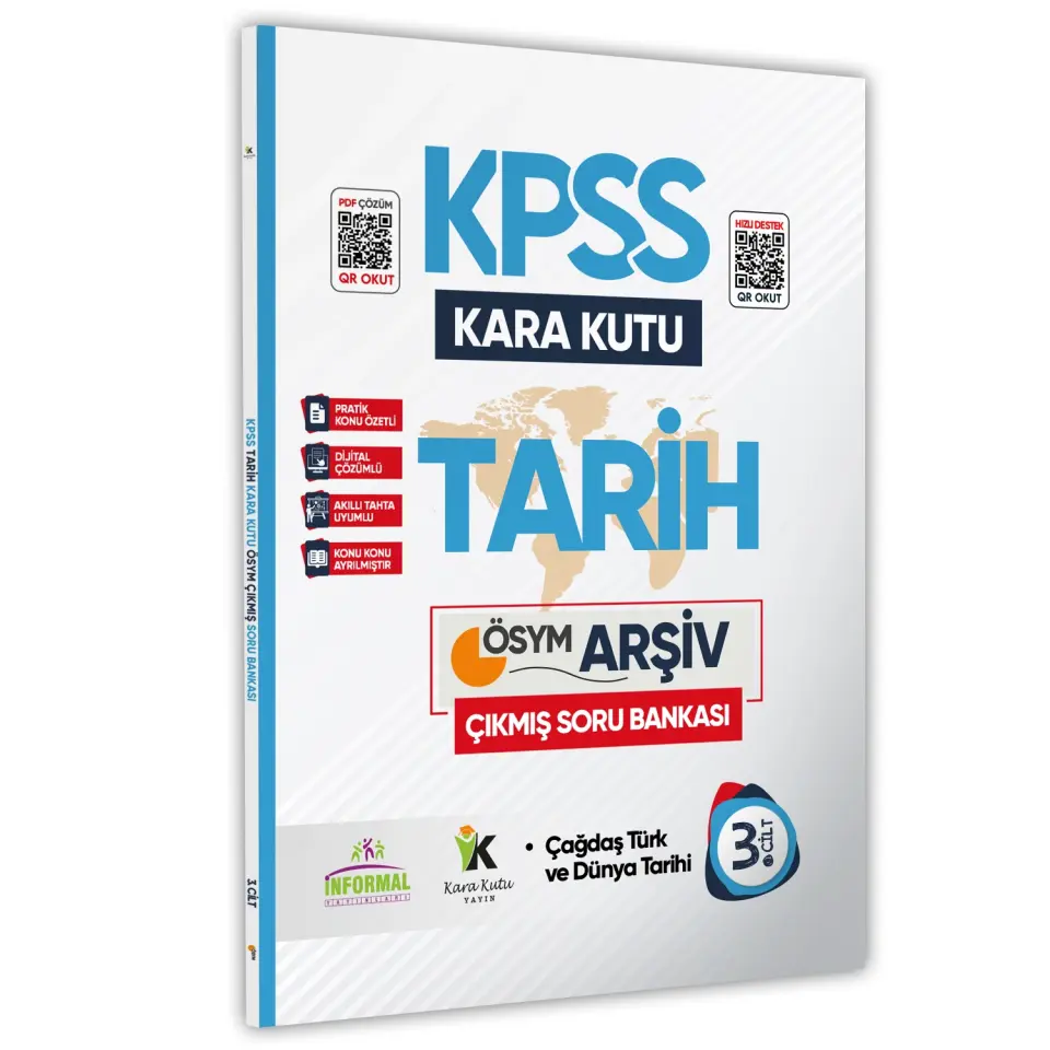 KPSS Tarihin Kara Kutusu 3 Cilt ÖSYM Çıkmış Soru Bankası Konu Özetli Dijital Çözümlü