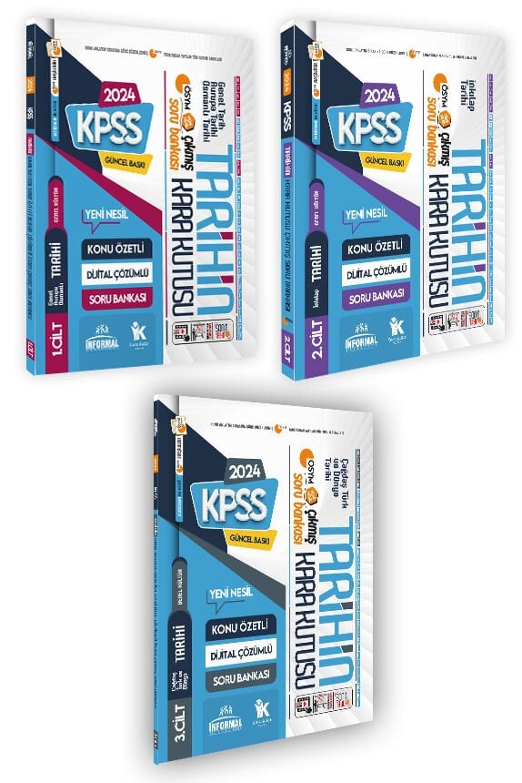 KPSS Tarihin Kara Kutusu 3lü Modüler ÖSYM Çıkmış Soru Bankası Dijital Çözümlü Konu Özetli