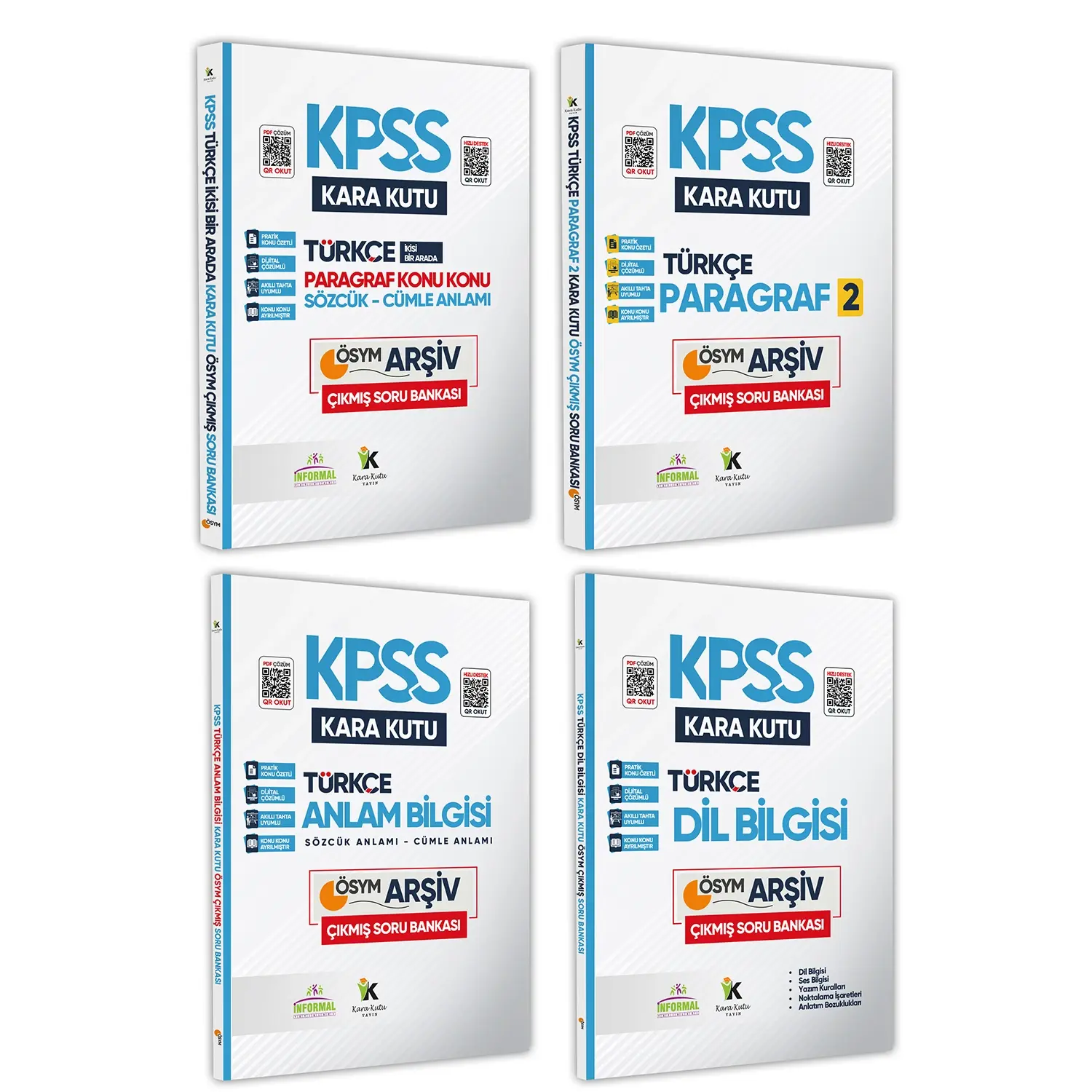 KPSS Türkçenin Kara Kutusu Dijital Çözümlü Konu Özetli ÖSYM Çıkmış Soru Bankası Altın Set Paket