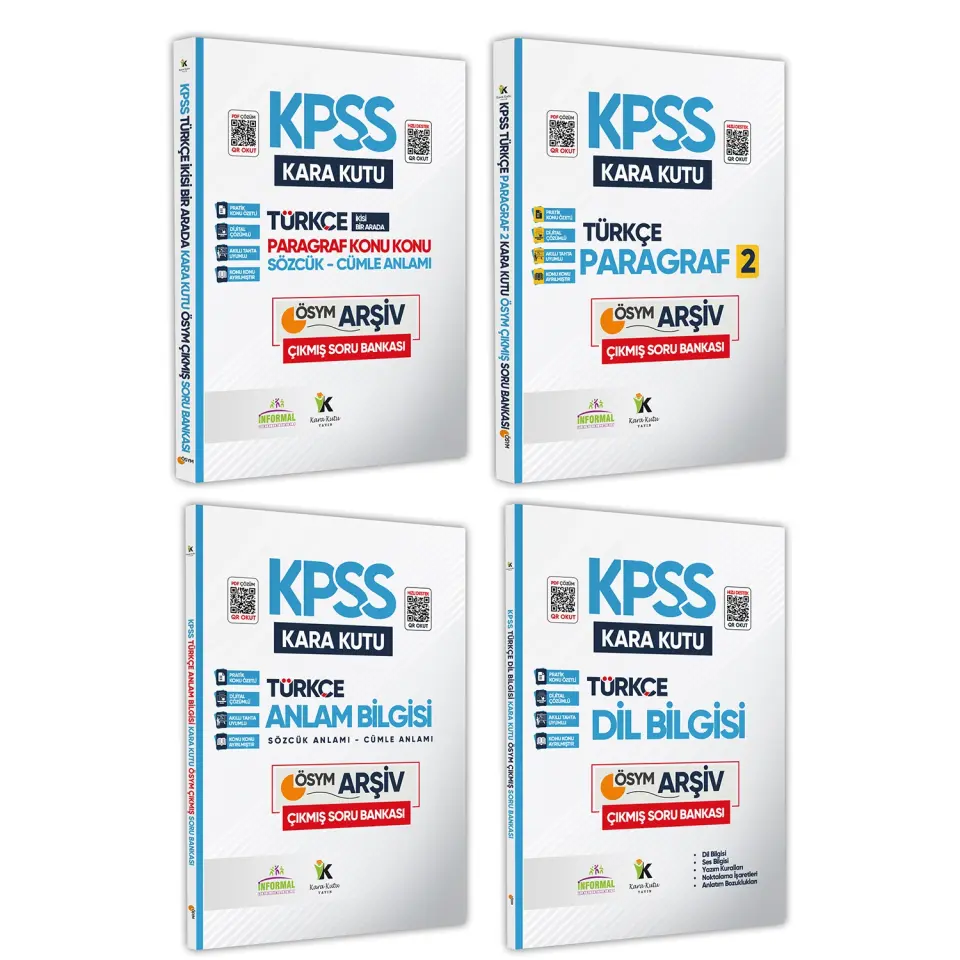 KPSS Türkçenin Kara Kutusu Dijital Çözümlü Konu Özetli ÖSYM Çıkmış Soru Bankası Altın Set Paket