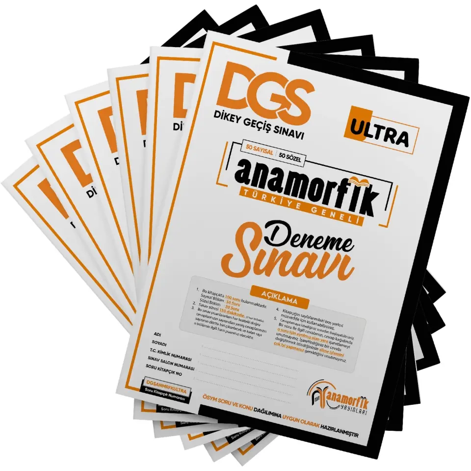 2026 DGS Anamorfik 8li Deneme Paketi Özgün Yeni Nesil Türkiye Geneli Kurumsal Çözümlü