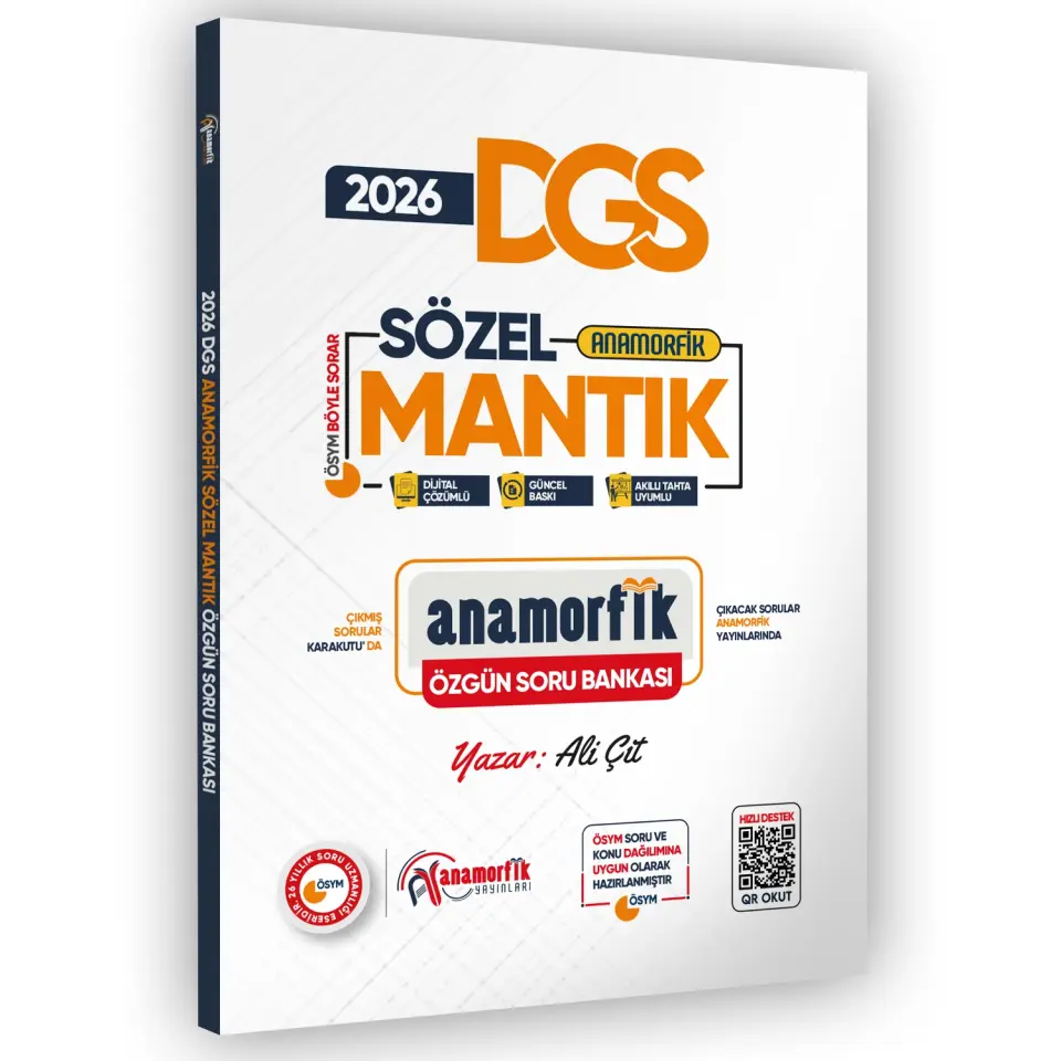 2026 DGS Anamorfik Sözel Mantık Soru Bankası Yeni Müfredat Dijital Çözümlü