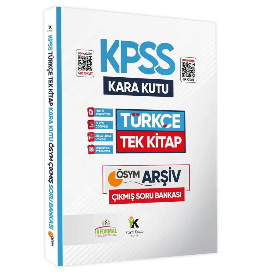 KPSS Türkçenin Kara Kutusu TEK KİTAP Konu Özetli D.Çözümlü ÖSYM ARŞİV Çıkmış Soru Bankası