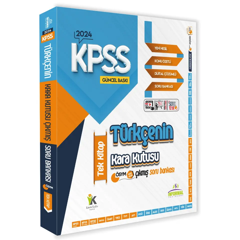 KPSS Türkçenin Kara Kutusu TEK KİTAP Konu Özetli D.Çözümlü ÖSYM ARŞİV Çıkmış Soru Bankası