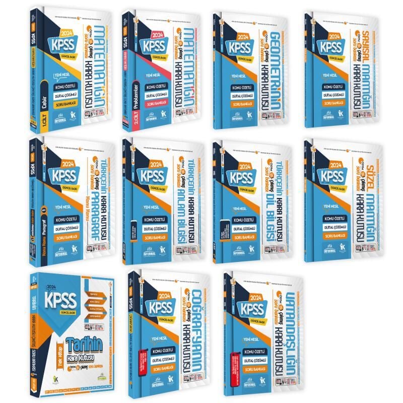 KPSSNİN Kara Kutusu Genel Yetenek Genel Kültür Ekonomik Paket Çözümlü Konu Özetli Çıkmış Soru Bankası