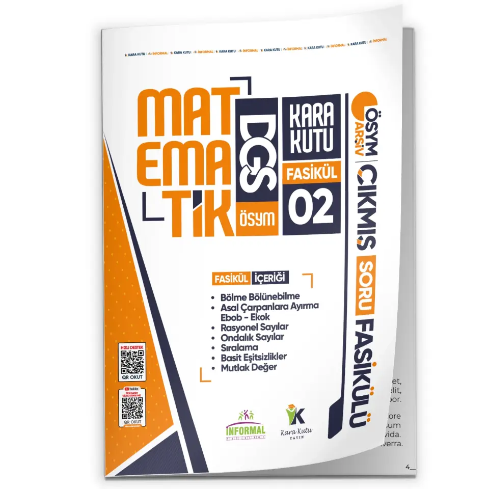 2026 DGS Matematik Kara Kutu 2.Fasikül ÖSYM Çıkmış Soru BÖLME BÖLÜNEBİLME MUTLAK DEĞER Modüler Set
