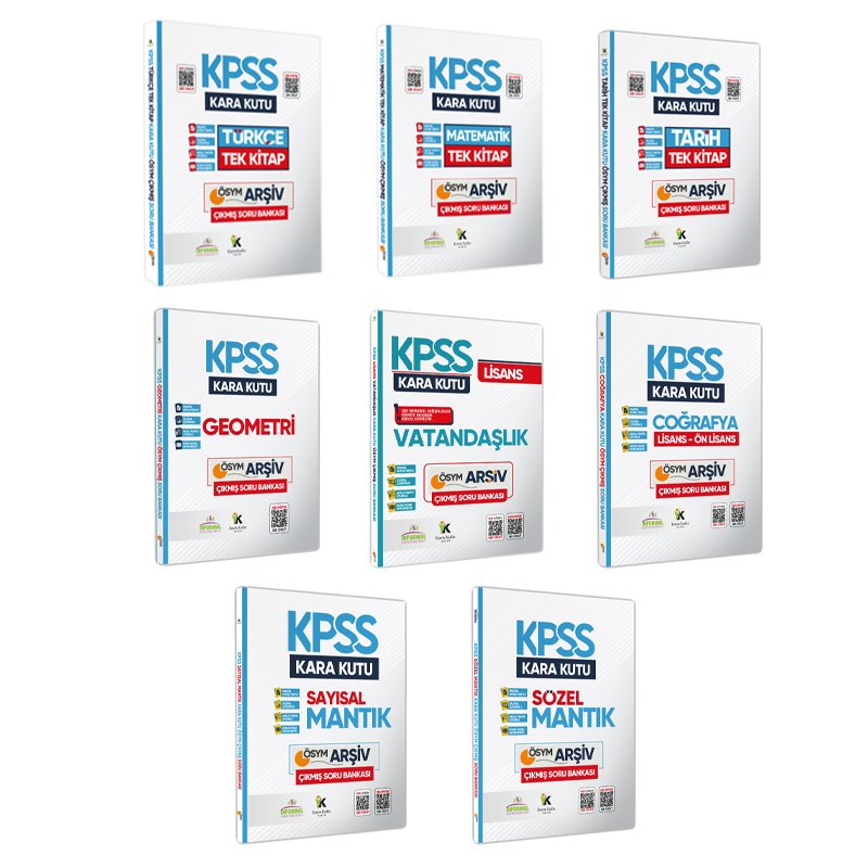 KPSSNİN Kara Kutusu Genel Yetenek Genel Kültür Süper Ekonomik Set Paket Konu Özetli Dijital Çözümlü Çıkmış Soru Bankası