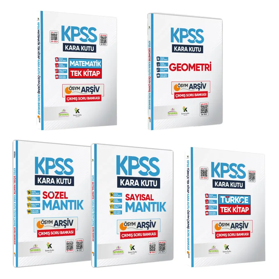 KPSSNİN Kara Kutusu Genel Yetenek Tek Ekonomik Set Paket Konu Özetli Dijital Çözümlü Çıkmış Soru Bankası