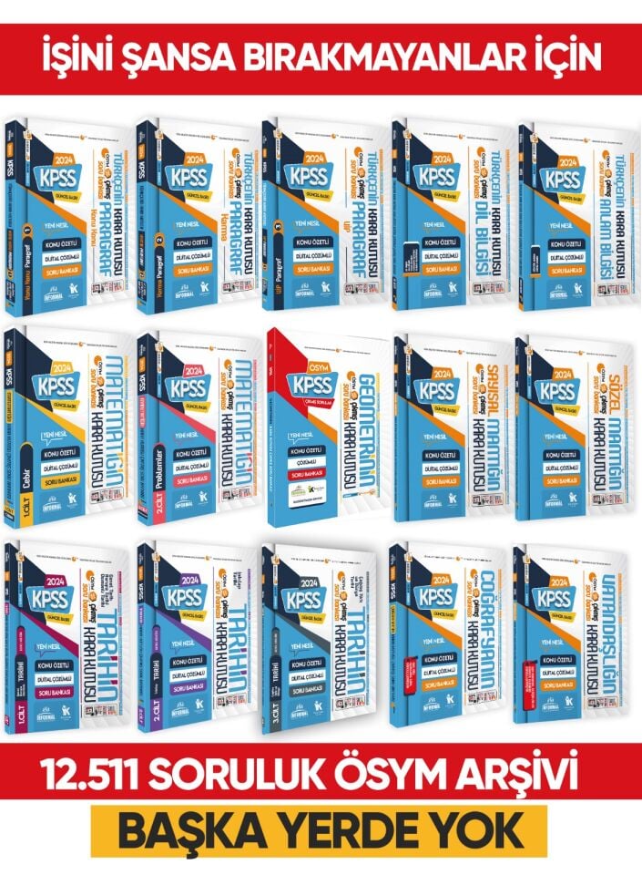 KPSSnin Kara Kutusu Genel Yetenek-Kültür ALTIN PAKET Çözümlü Konu Ö. Soru Bankası