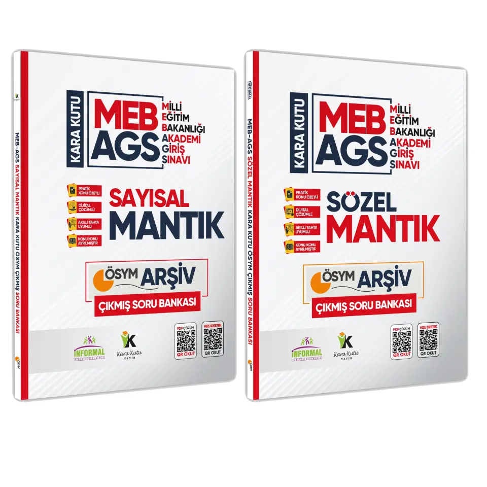 MEB AGS Sayısal ve Sözel Mantık Kara Kutu En Kapsamlı ÖSYM Çıkmış Soru Bankası Konu Özetli Çözümlü