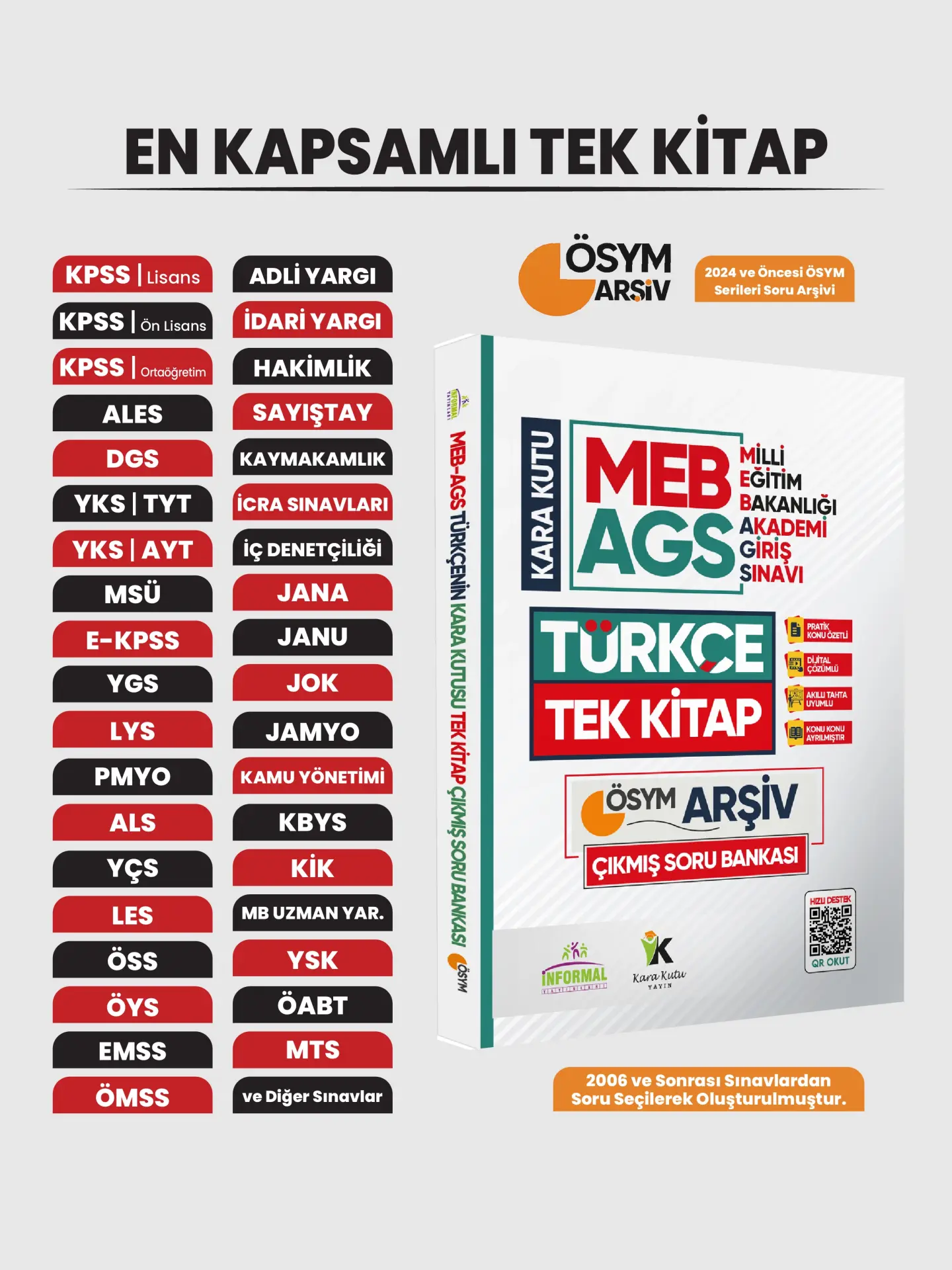 MEB AGS Türkçenin Kara Kutusu TEK KİTAP En Kapsamlı ÖSYM Çıkmış Soru Bankası Özetli Dijital Çözümlü