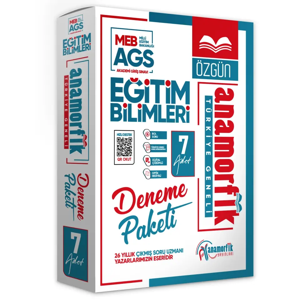 MEB-AGS Eğitim Bilimleri Anamorfik 7’li Paket Deneme Sınavı TG Dijital Çözümlü