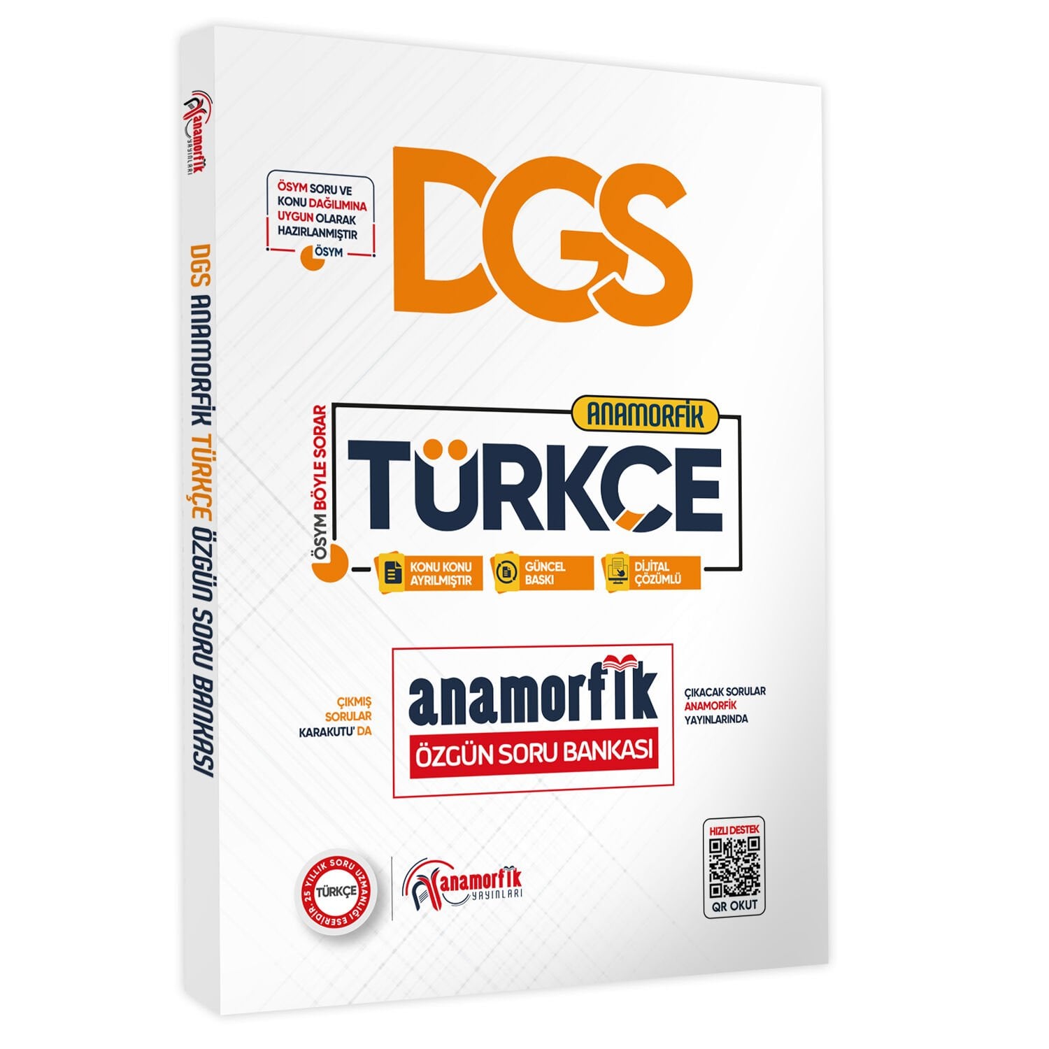 2026 DGS Yeni Sistem Türkçe TEK KİTAP Anamorfik Özgün Soru Bankası Konu Konu Dijital Çözümlü