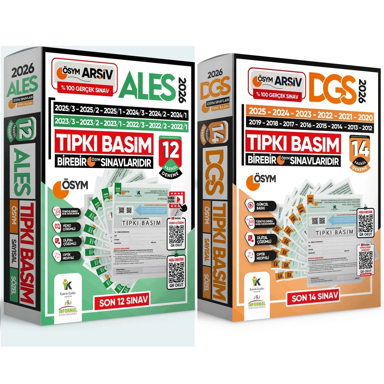 2026 DGS-ALES Tıpkı Basım Ösym Çıkmış Soru Deneme Paketi 26lI (12+14) Dijital Çözümlü