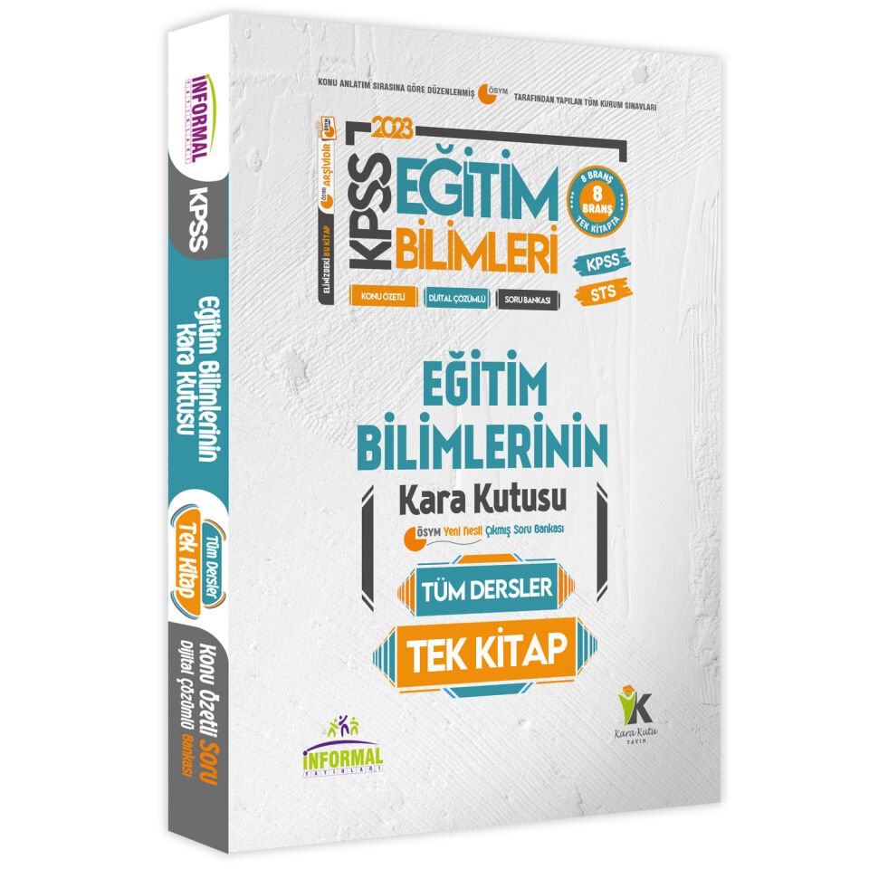 KPSS Eğitim Bilimleri KARAKUTU TEK KİTAP ve ANAMORFİK TEK KİTAP Tamamı Çözümlü Soru Bankaları