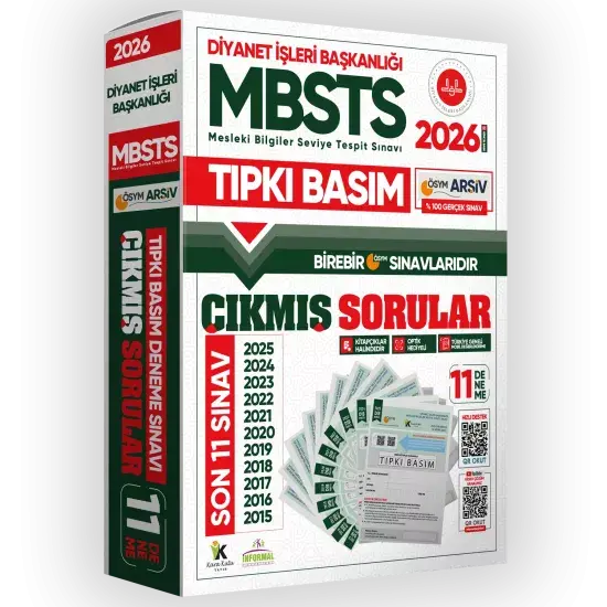2026 DİB-MBSTS ÖSYM Çıkmış Soru Tıpkı Basım 11li Kitapçık Türkiye Geneli Deneme Paketi