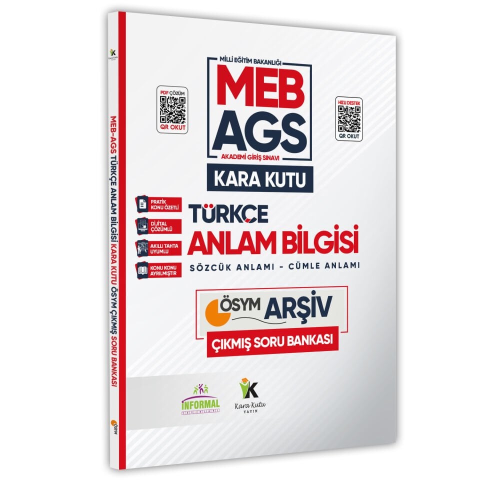 MEB-AGS Türkçenin Kara Kutusu ANLAM BİLGİSİ (Sözcük-Cümle) ÖSYM Çıkmış Çözümlü Soru Bankası