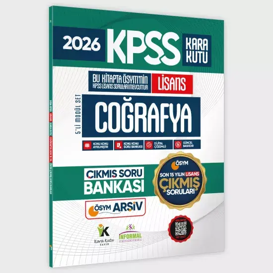 2026 FULLLisans KPSS Kara Kutu ÖSYM Çıkmış Soru Bankası 5li Modül Set Son 15 Yıl(Sadece Lisans)
